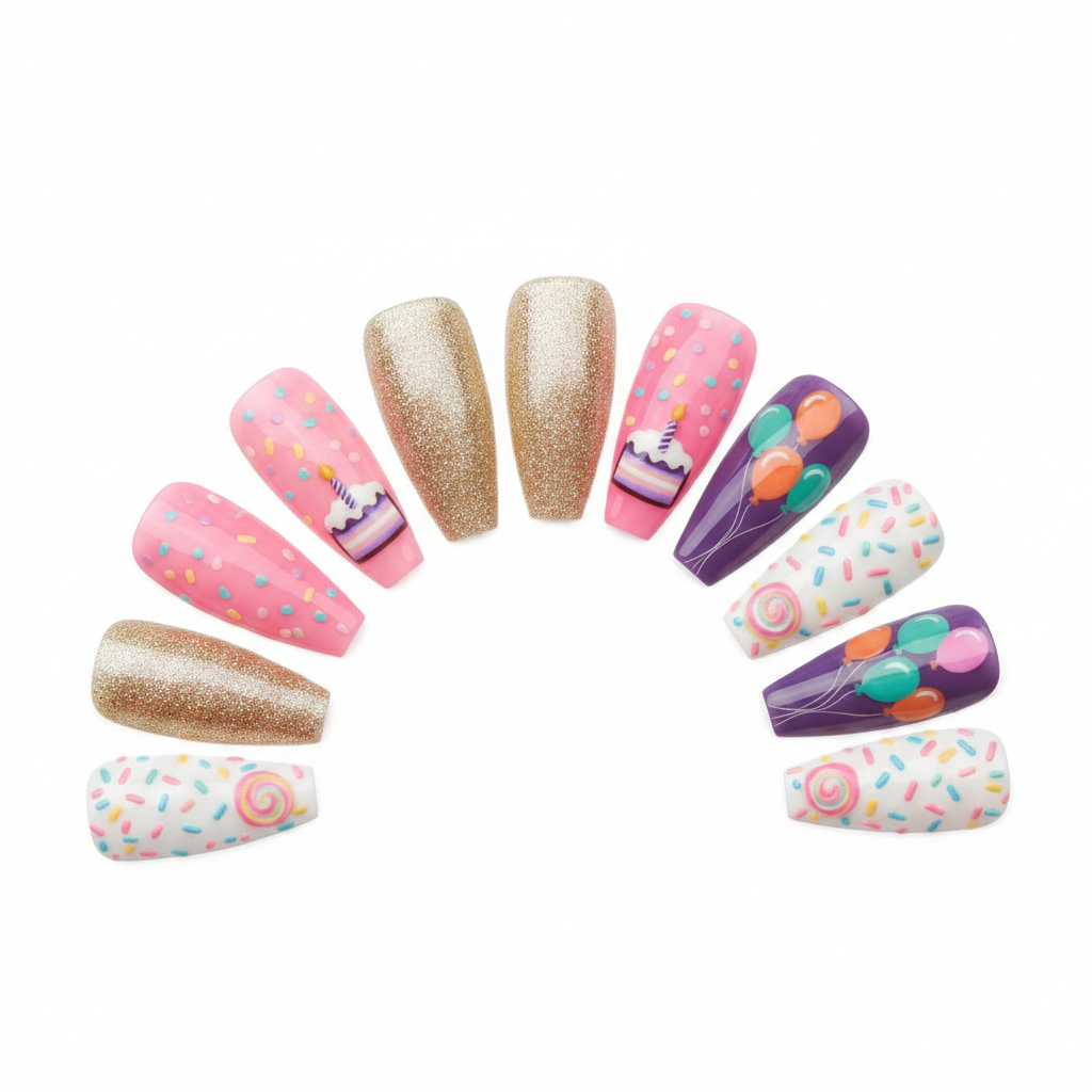 Birthday Nail Set - Simple